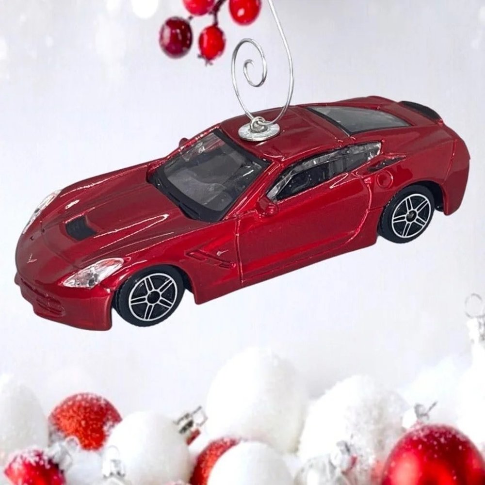 Corvette Stingray 1/43 Car 4.25"‎ ONE OF A KIND Christmas Tree Ornament